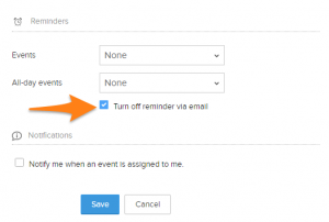 Zoho CRM Rappel par email