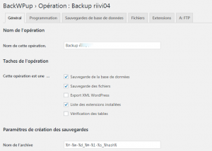 Sauvegarde de WordPress gratuit