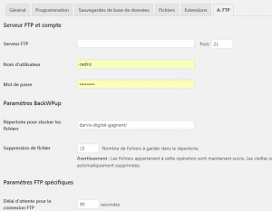 Sauvegarde de WordPress gratuit
