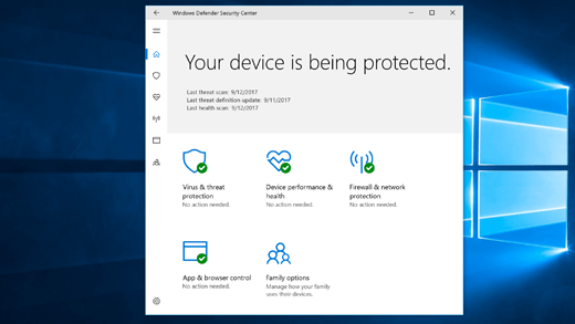 Windows defender sécurité