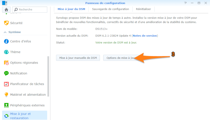 Synology Mise à jour 