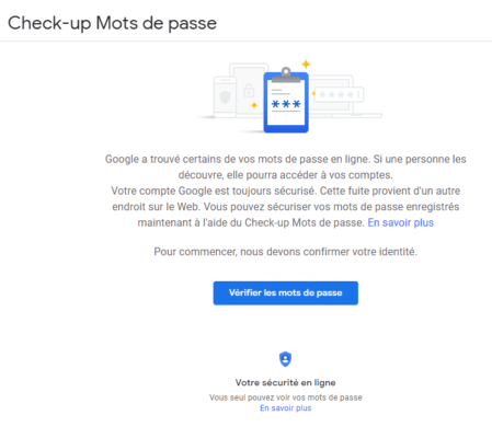 Etape 3 Certains de vos mots de passe enregistrés ont été divulgués en ligne